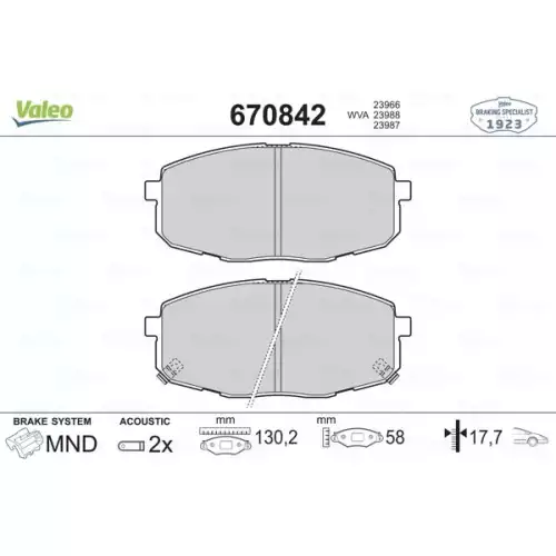 VALEO Ön Fren Balatası Tk 670842