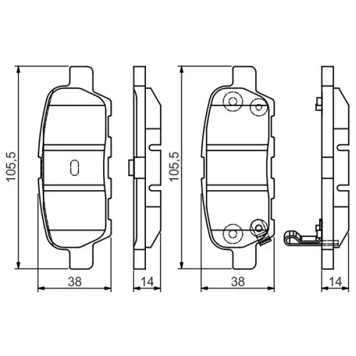 BOSCH Arka Fren Balatası Tk 0986495089