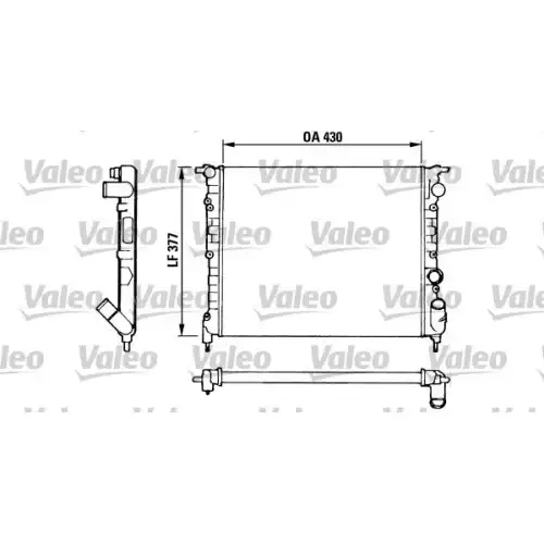 VALEO Motor Su Radyatörü Klimasız Manuel 883875