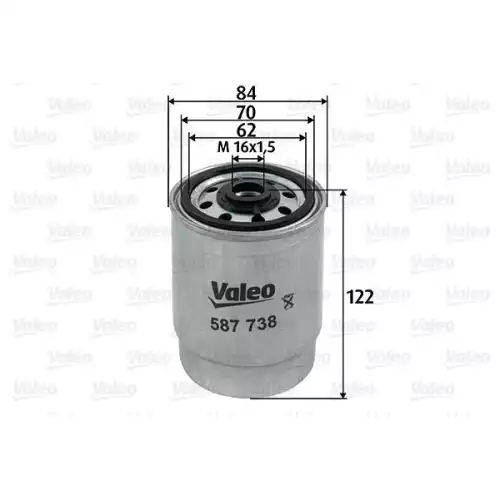 VALEO Yakıt Filtre Mazot 587738