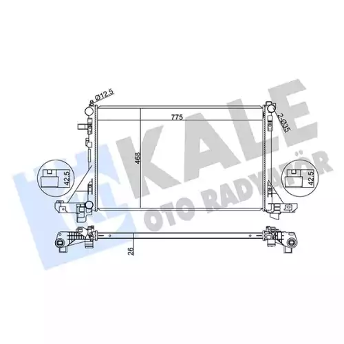 KALE Motor Su Radyatörü Brazing 347255