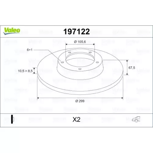 VALEO Arka Fren Diski Takım 197122