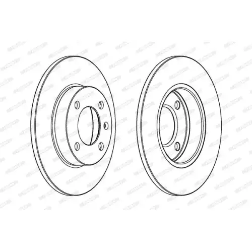 FERODO Ön Fren Diski düz 239 4mm Takım DDF042