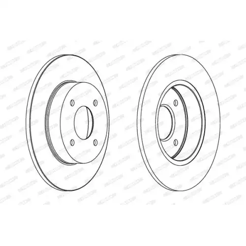 FERODO Arka Fren Diski Düz (278 4) DDF1235