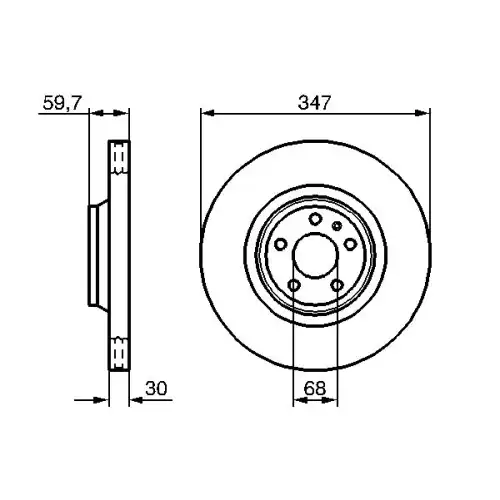 BOSCH Ön Fren Diski Havalı 347 MM 0986479260