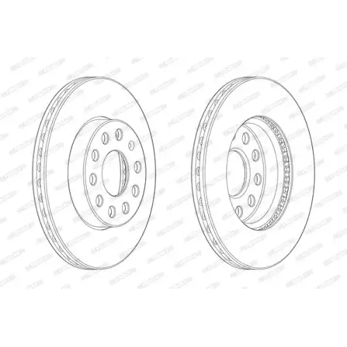 FERODO Ön Fren Diski Havalı Ø276 5 Bıjon Kaplamalı DDF2400C-1