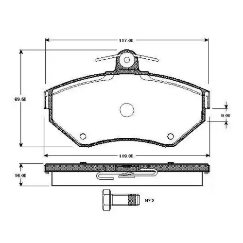 BOSCH Ön Fren Balatası Tk 0986TB2039