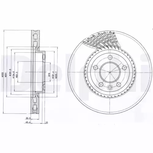 DELPHI Ön Fren Diski Adet BG9892