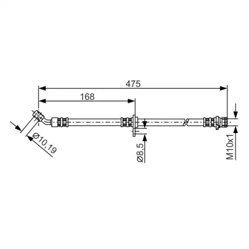 BOSCH Fren Hortumu Arka Sol 1987481327