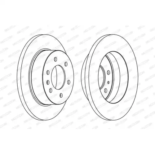 FERODO Arka Fren Diski Düz Adet(298 6) FCR311A