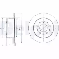 DELPHI Arka Fren Diski Düz 280Mm BG4061