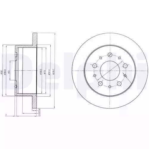 DELPHI Arka Fren Diski Düz 280Mm BG4061