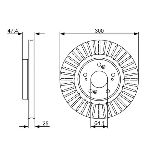 BOSCH Fren Diski Havalı Ön 300 5Mm 0986479534