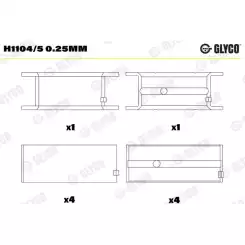 GLYCO Ana Yatak 0.25 H1104/5 0.25MM