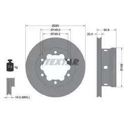 TEXTAR Arka Fren Diski 92089803