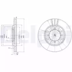 DELPHI Ön Fren Diski Havalı 257 4 BG2628