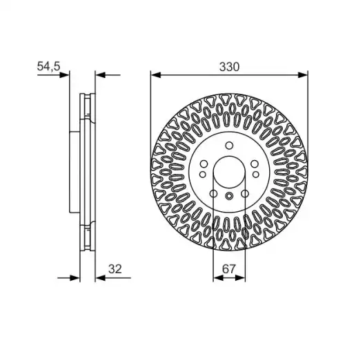 BOSCH Fren Diski Ön Adet 0986479D08