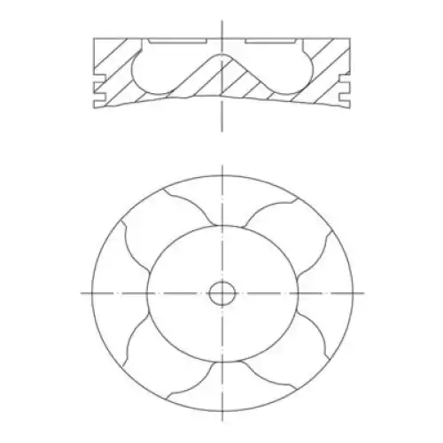 MAHLE Motor Piston Segman 0.50 73.70mm 0400502