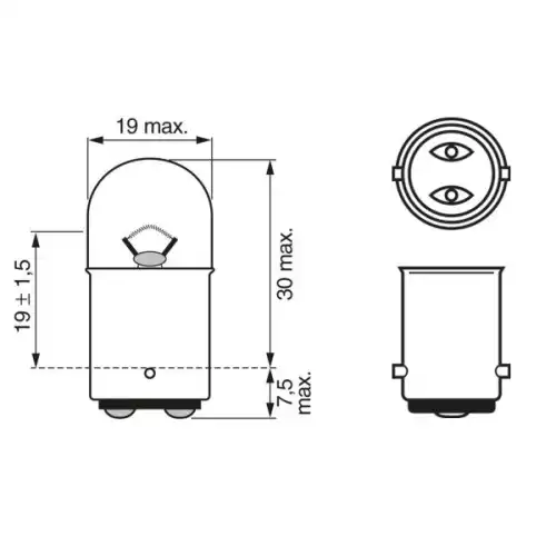 BOSCH Ampül 12V R5W Ba15D Pure Light 1987302237