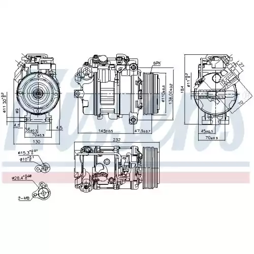 NISSENS Klima Kompresörü 890628