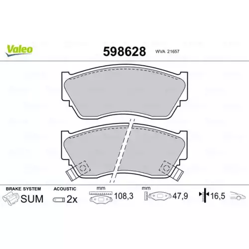 VALEO Ön Fren Balatası Tk 598628