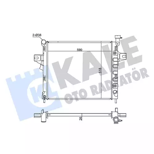 KALE Motor Su Radyatörü 342090