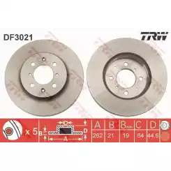 TRW Ön Fren Diski Havalı 262.4mm Takım DF3021