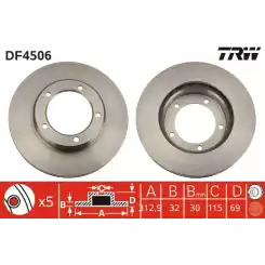 TRW Ön Fren Diski Havalı 313.5.mm DF4506