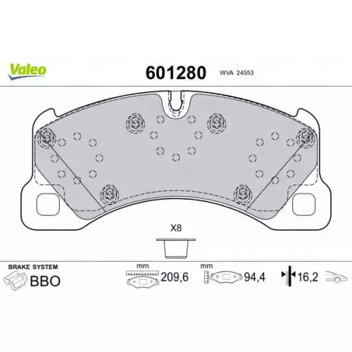 VALEO Ön Fren Balatası 601280