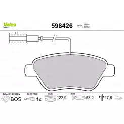 VALEO Ön Fren Balatası Tk Fişli 598426