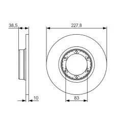 BOSCH Ön Fren Diski Düz 228Mm 0986479R65