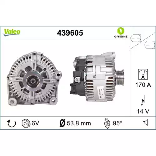 VALEO Alternatör 180 Amper 439605