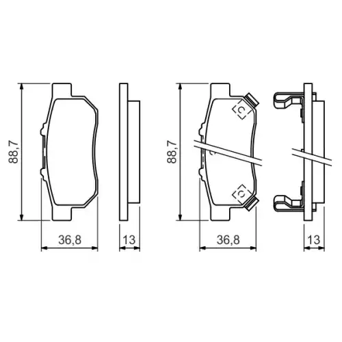 BOSCH Arka Fren Balatası Tk 0986494392