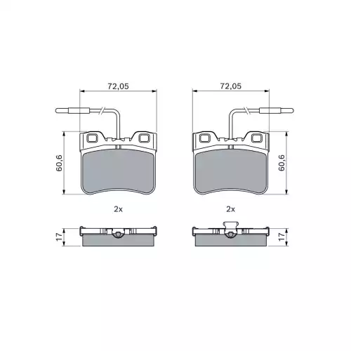 BOSCH Ön Fren Balatası Tk 0986461130