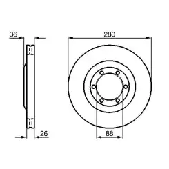 BOSCH Ön Fren Diski Havalı 280Mm 0986478437