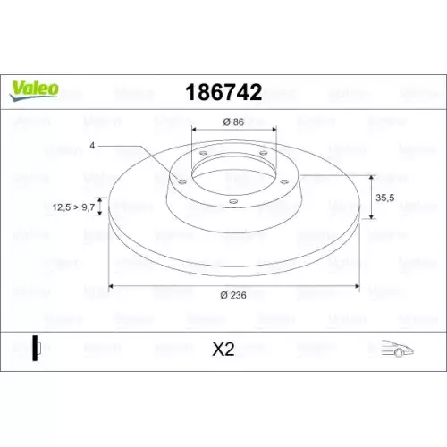 VALEO Ön Fren Diski Tk 186742