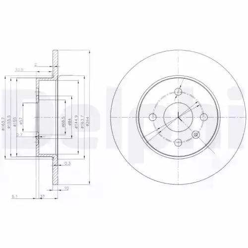 DELPHI Arka Fren Diski Abs'Li BG3885