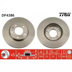 TRW Ön Fren Diski Havalı 283.5mm DF4386