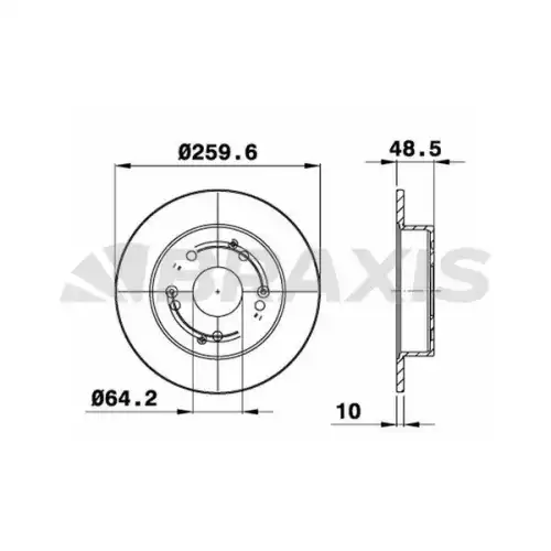 BRAXIS Arka Fren Diski Düz AE0448
