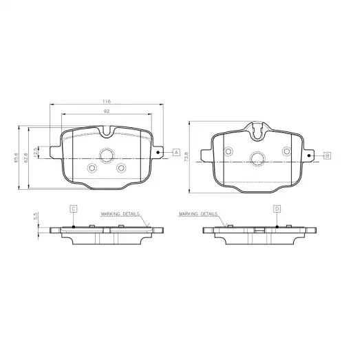 BOSCH Arka Fren Balatası 0986TB3135