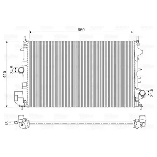 VALEO Motor Su Radyatörü Manuel 734982