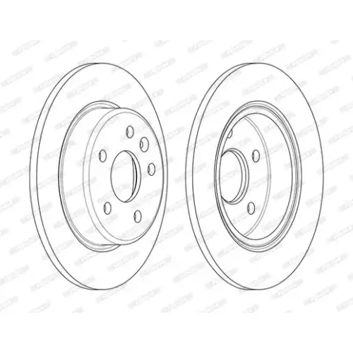 FERODO Arka Fren Diski Dolu Ø264Mm DDF2426C