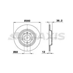 BRAXIS Arka Fren Diski Elektronık Park AE0103