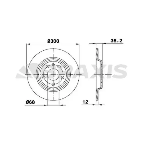 BRAXIS Arka Fren Diski Elektronık Park AE0103