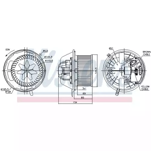 NISSENS Kalorifer Fan Motoru 87062