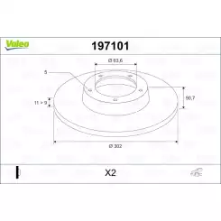 VALEO Arka Fren Diski Takım 197101