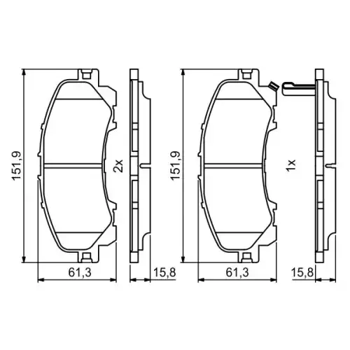 BOSCH Ön Fren Balatası Tk 0986494821