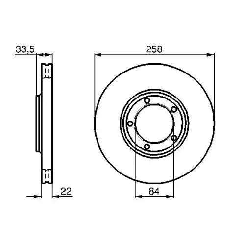 BOSCH Fren Diski Havalı Ön 258 5Mm 0986478530