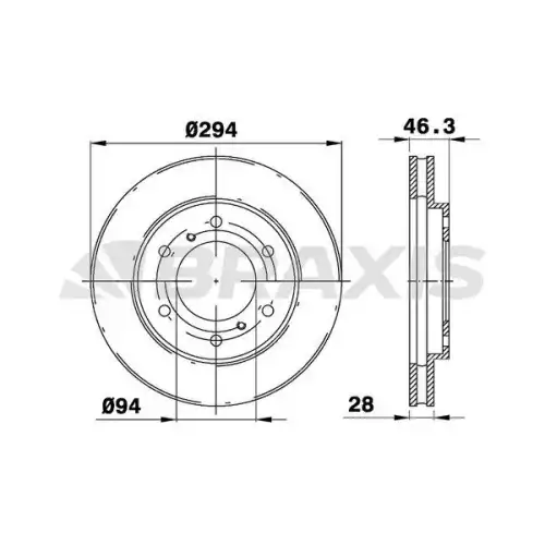 BRAXIS Ön Fren Diski Havalı AE0294