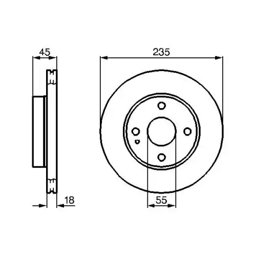 BOSCH Ön Fren Diski Havalı 235Mm 0986478241